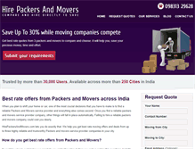 Tablet Screenshot of hirepackersandmovers.com